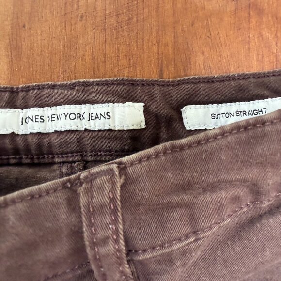 Jones New York Brown Jeans, Women's size 12 - Picture 2 of 6